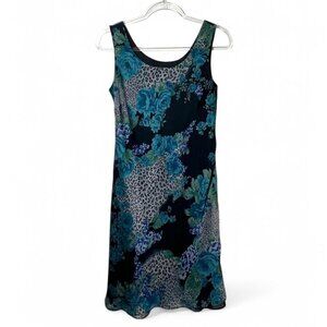 Y2k K‎ Studio Midi Leopard/Floral Slip Dress